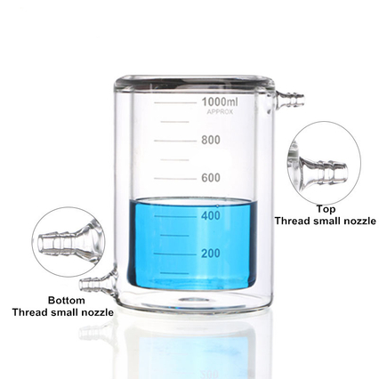 HAIJU LAB Glassware Glass Reactor 50ml~5000ml High Borosilicate 3.3 Glass Double-layer Jacketed Beaker 