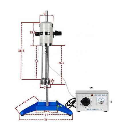 None Digital 40L High Shear Cosmetic Cream Mixer Rotor Stator Homogenizer Lab Dispersion Emulsifying Homogenizer 